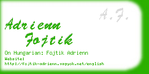 adrienn fojtik business card